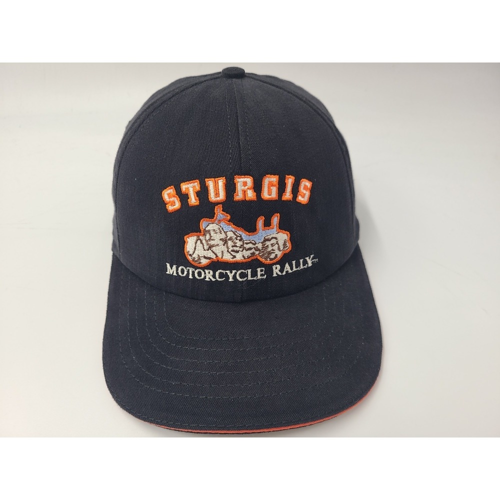 Vintage Sturgis Motorcycle Rally Black Hills Mount Rushmore Snapback Hat Cap Men